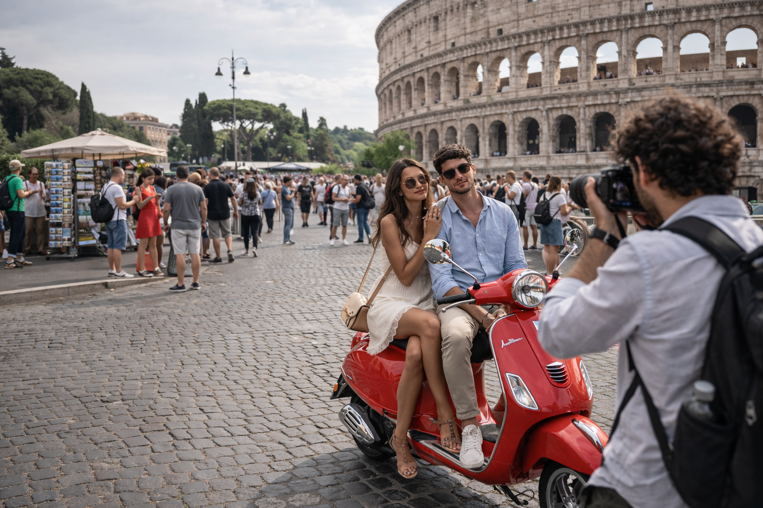 Private guided Vespa tour in Rome with a licensed local guide
