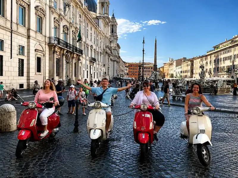 Rome squares Vespa tour